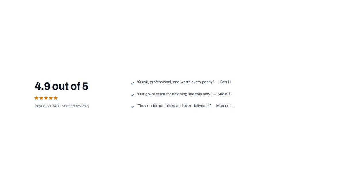 Testimonials Summary and Snippets pattern preview