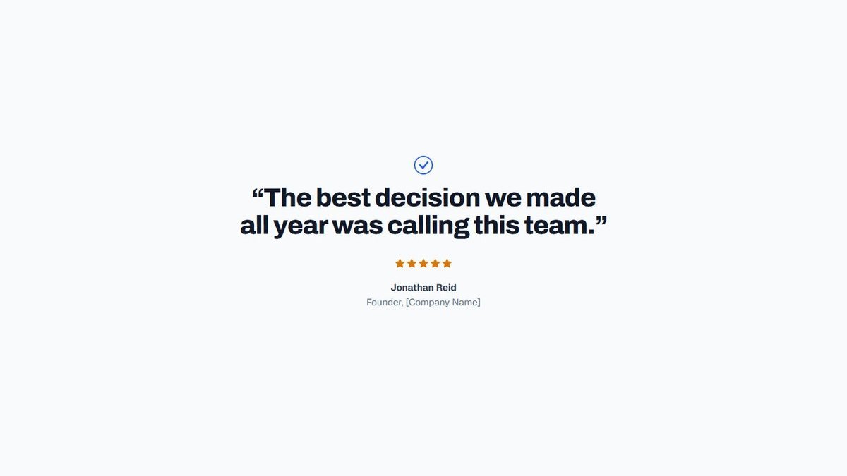 Testimonials Featured Quote pattern preview